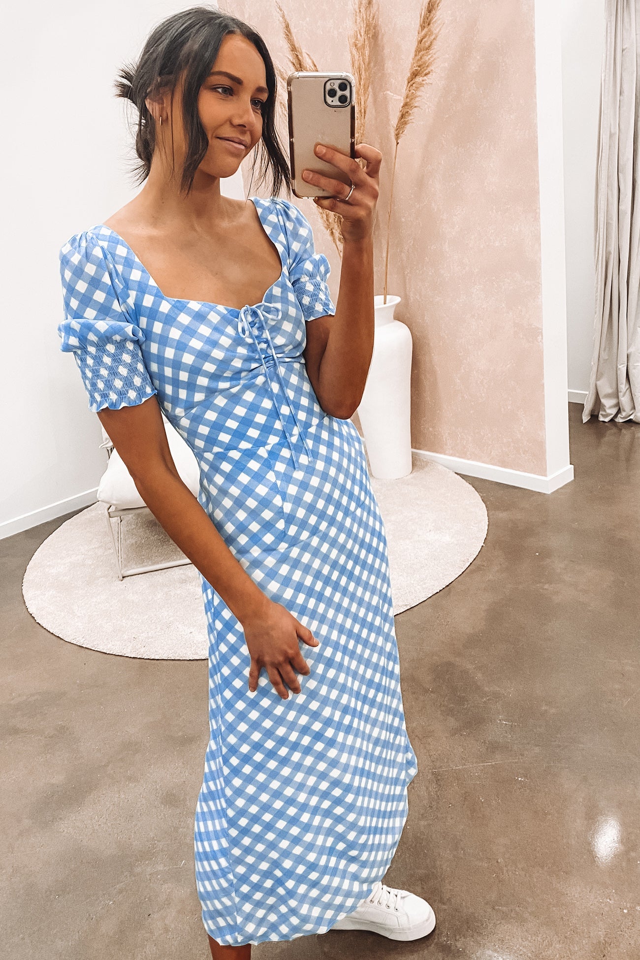 Anita Dress Blue Gingham