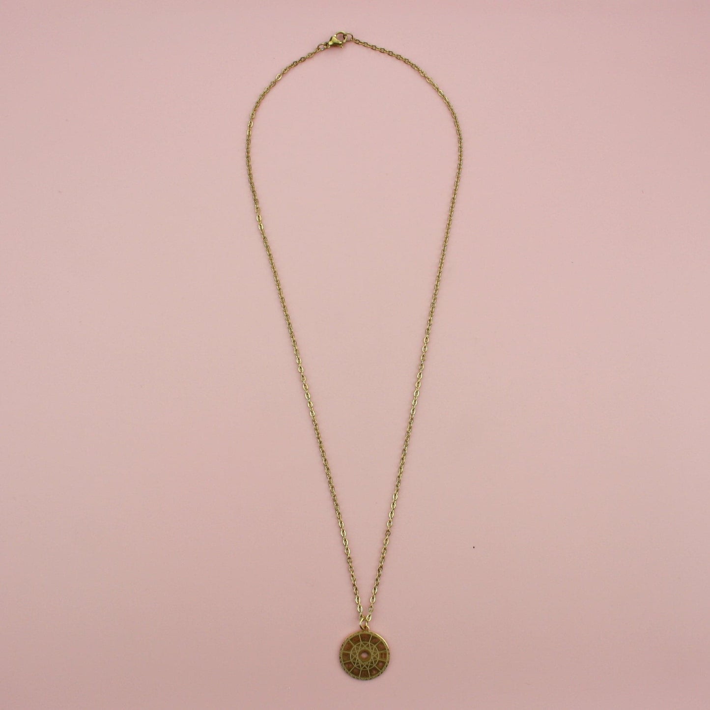 Astrology Wheel Necklace (Gold Plated)