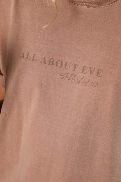 AAE Washed Tee Dress Tan