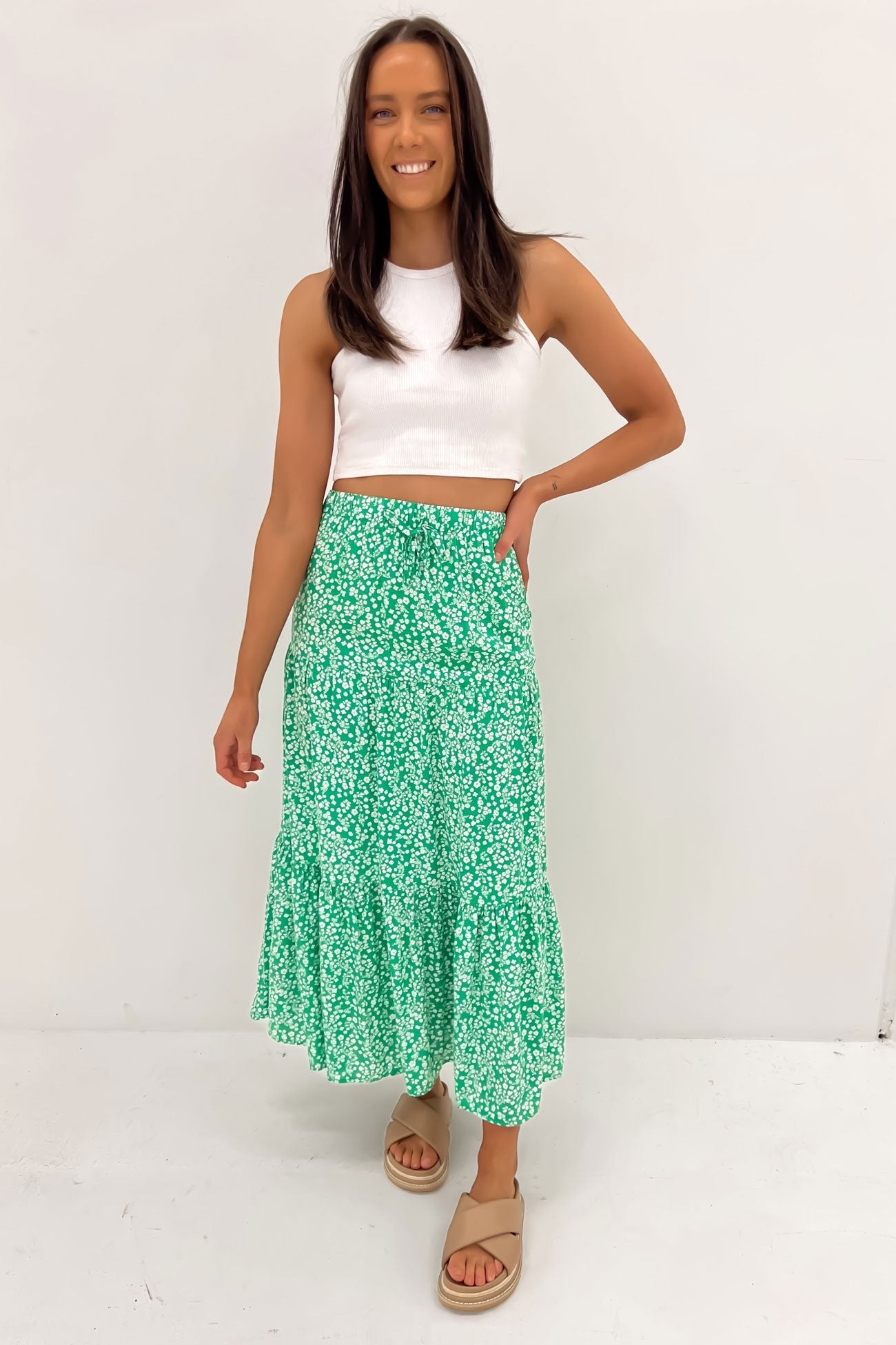 Amalfi Maxi Skirt Green