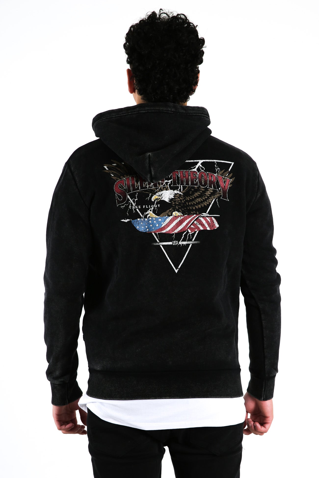 American Eagle Hoody Washed Black