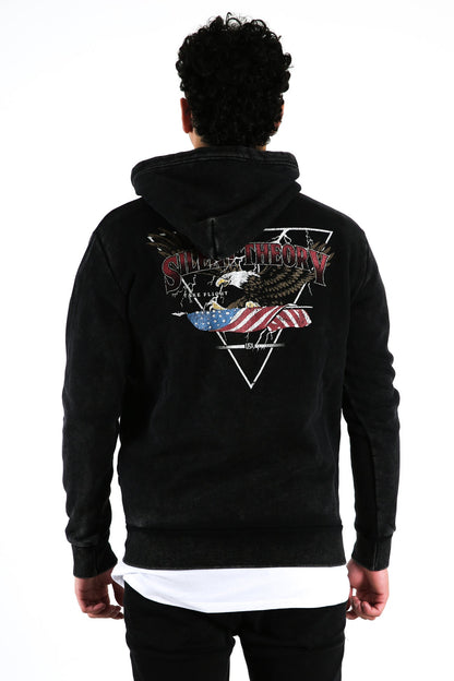 American Eagle Hoody Washed Black