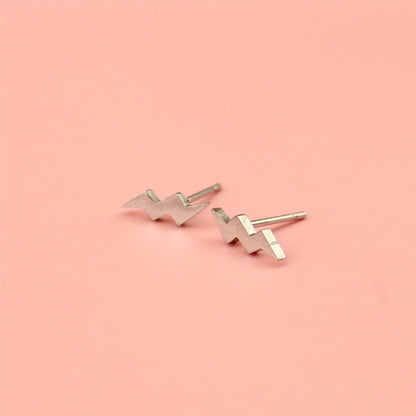 Amped Up Lightning Bolt Stud Earrings