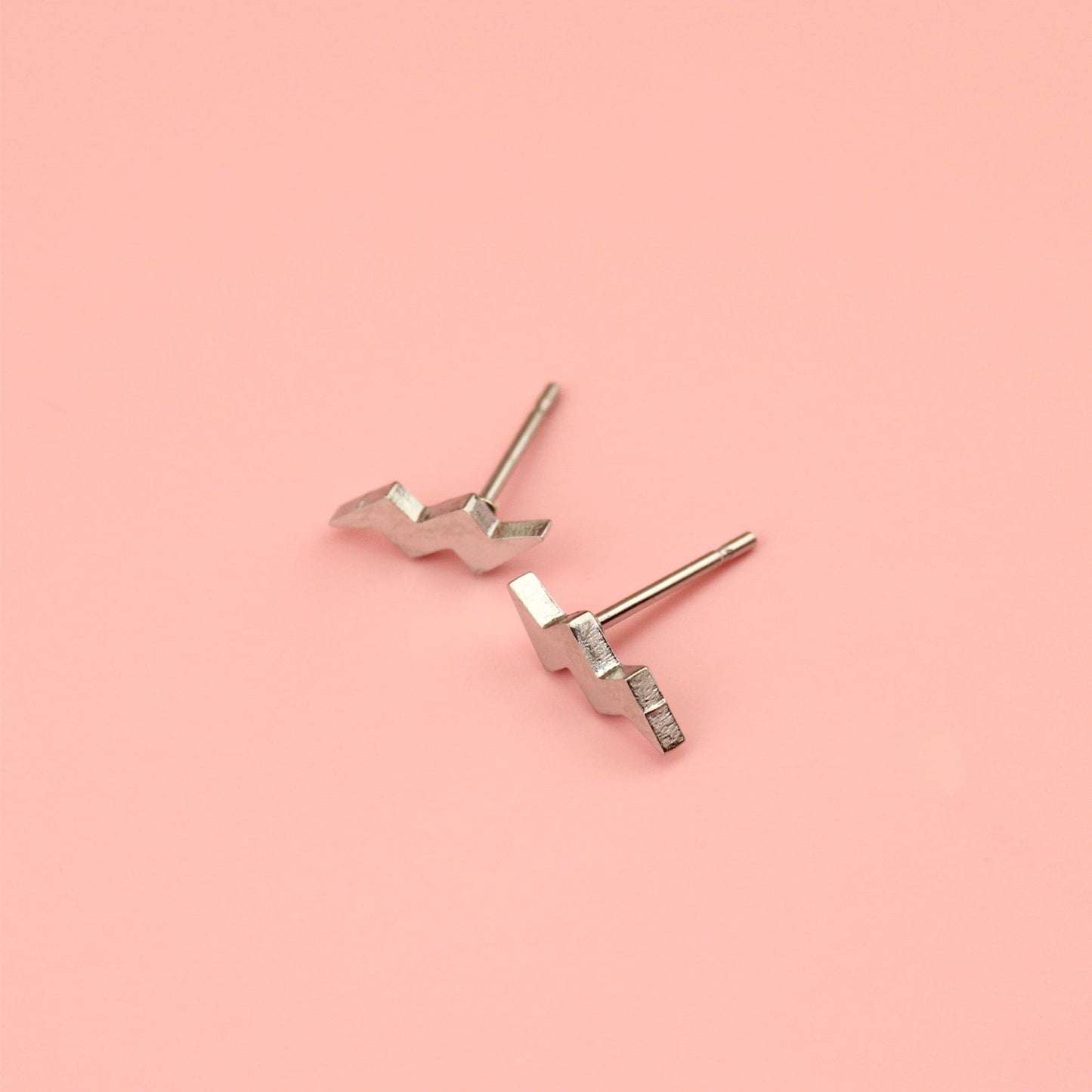 Amped Up Lightning Bolt Stud Earrings