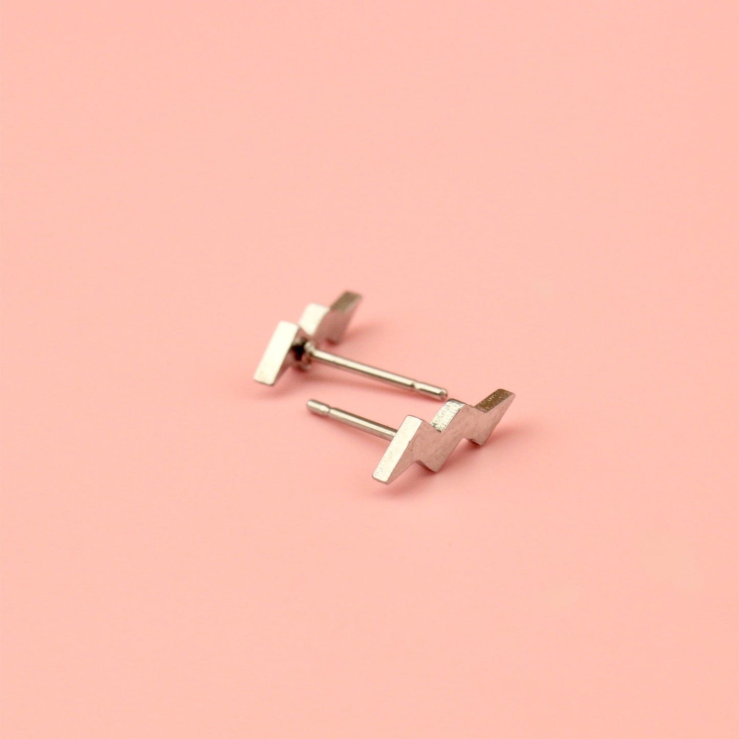 Amped Up Lightning Bolt Stud Earrings