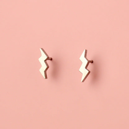 Amped Up Lightning Bolt Stud Earrings
