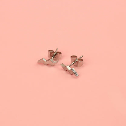 Amped Up Lightning Bolt Stud Earrings