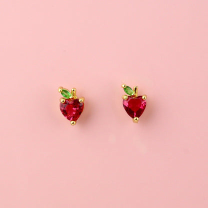 An Apple A Day Stud Earrings