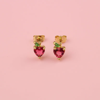 An Apple A Day Stud Earrings