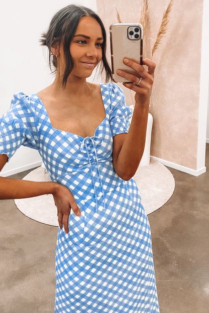 Anita Dress Blue Gingham