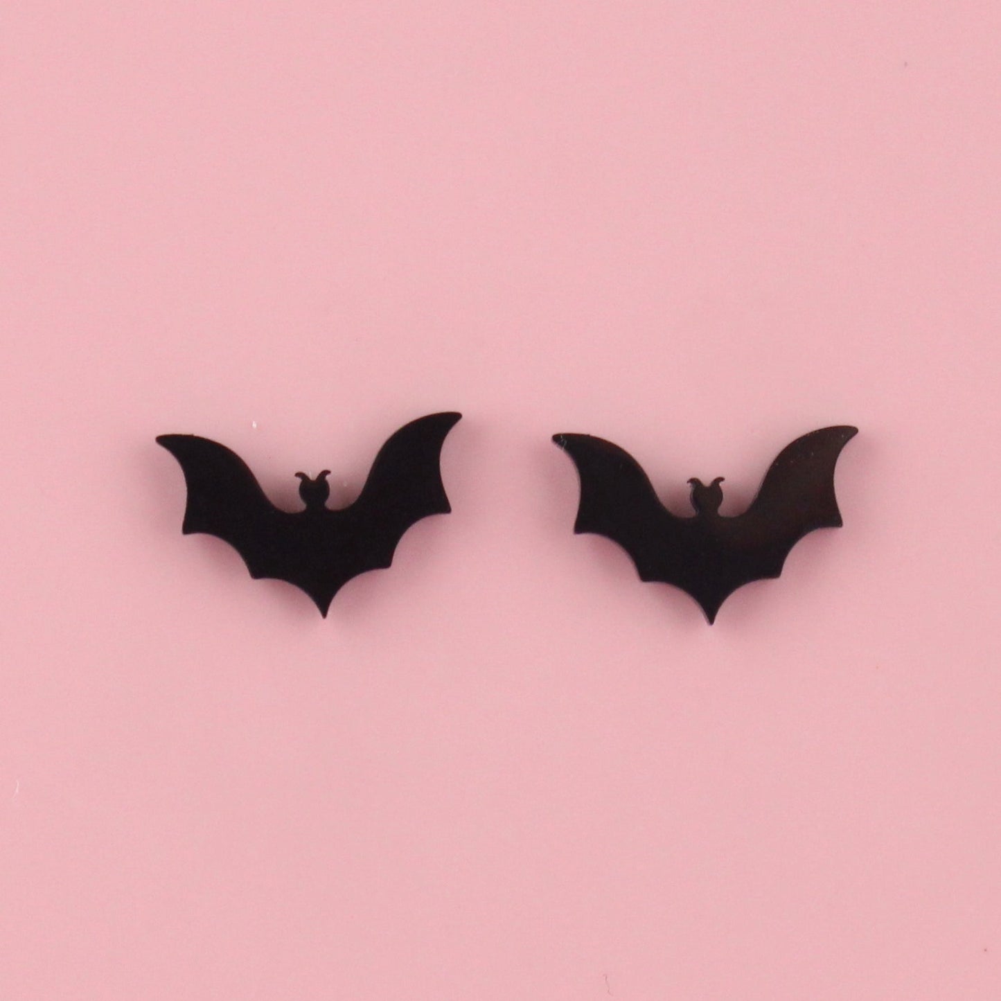 Bat Stud Earrings (Black)