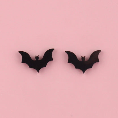 Bat Stud Earrings (Black)