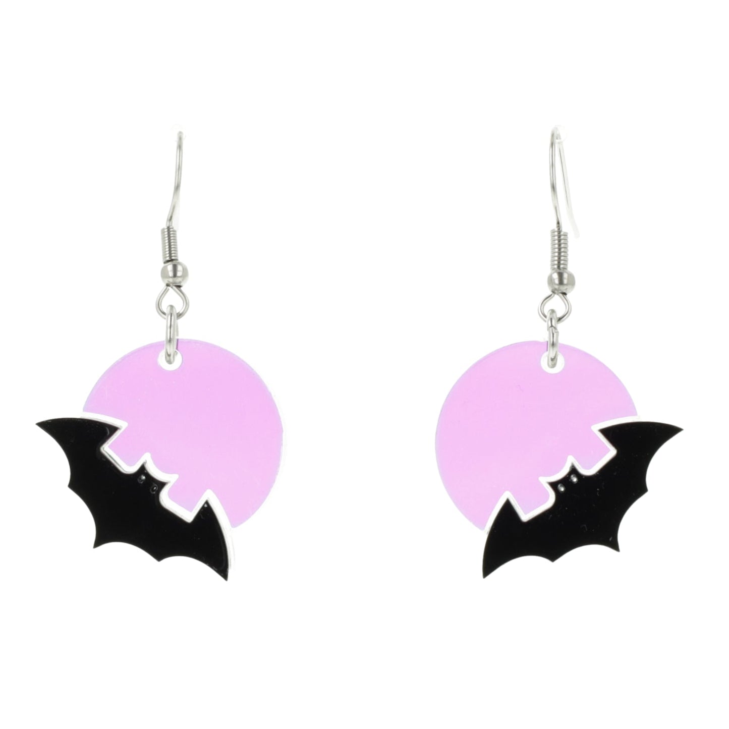 Bat On The Moon Earrings