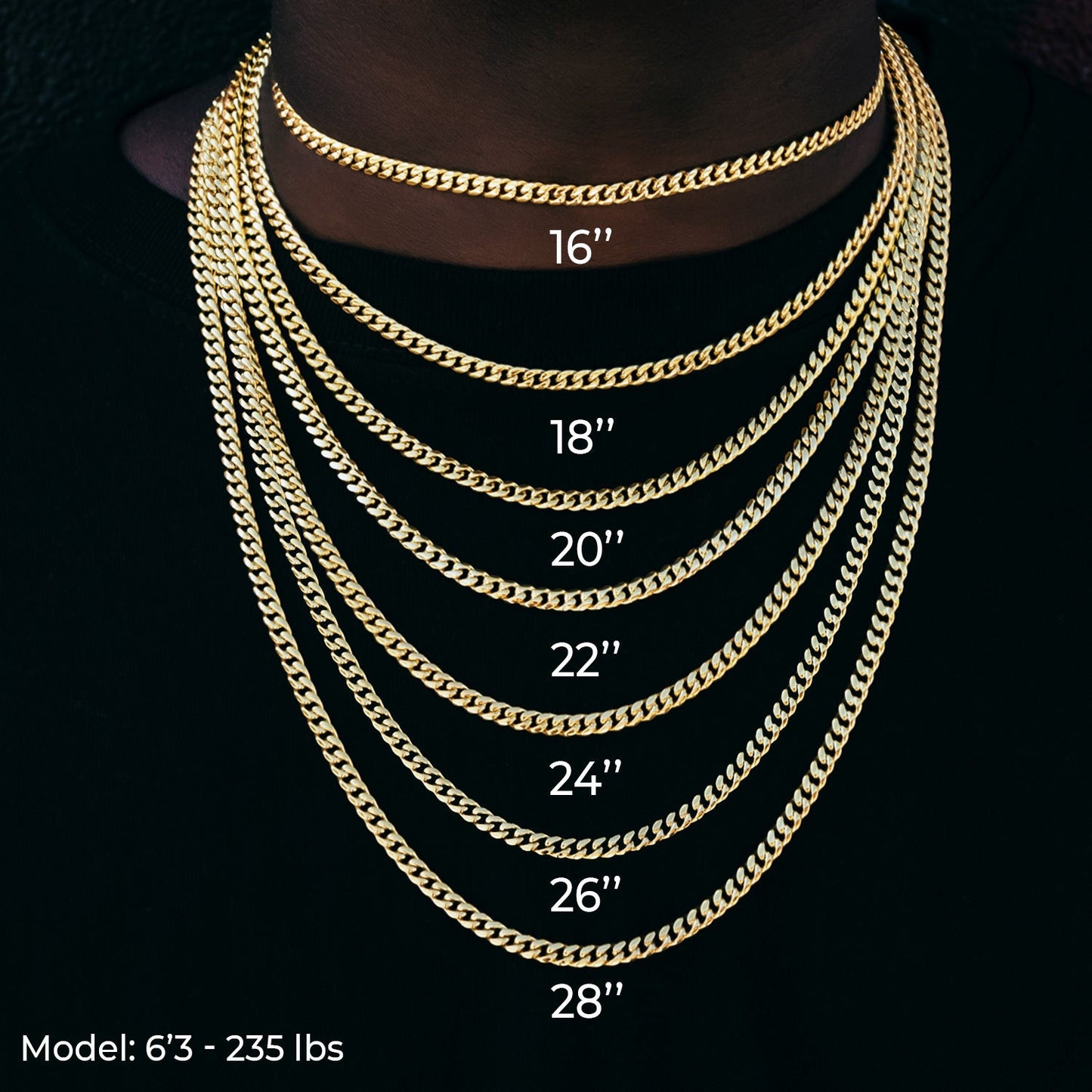 Diamond Pave Snake Link Chain in White Gold-6mm
