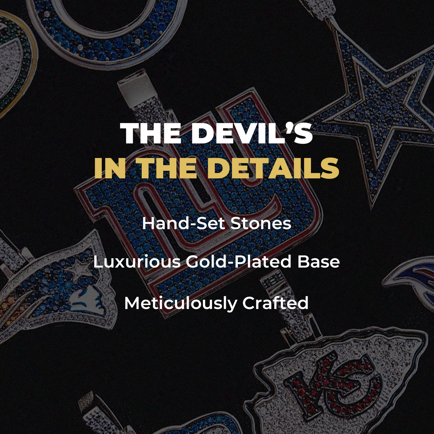 Denver Broncos Official NFL Micro Logo Pendant - Yellow Gold