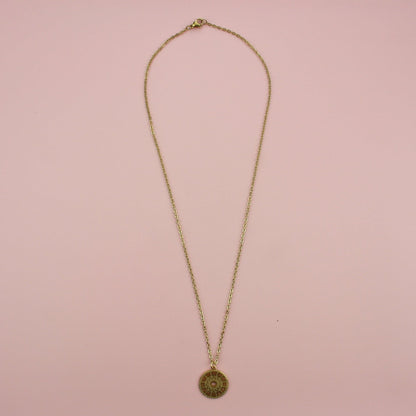 Astrology Wheel Necklace (Gold Plated)