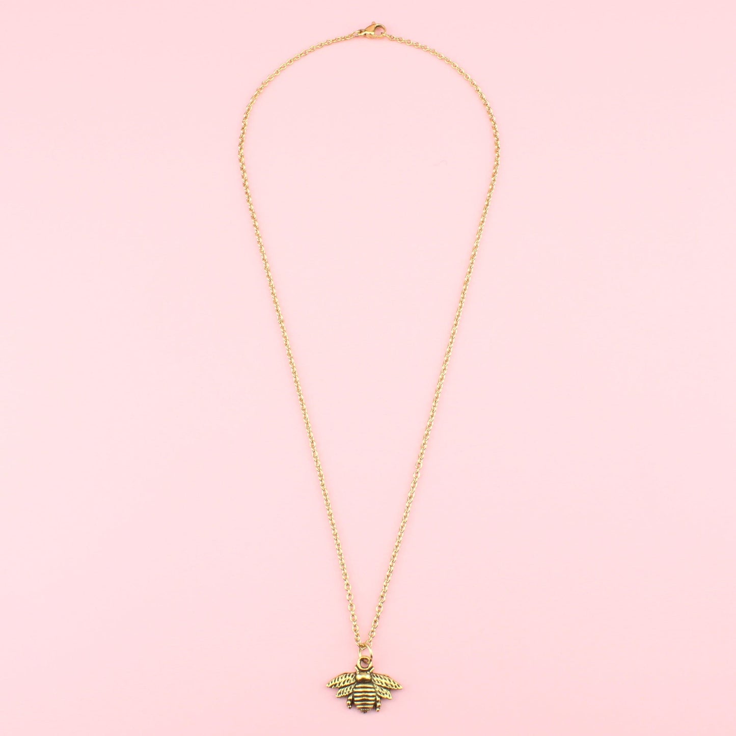 Antique Gold Bee Necklace