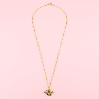 Antique Gold Bee Necklace