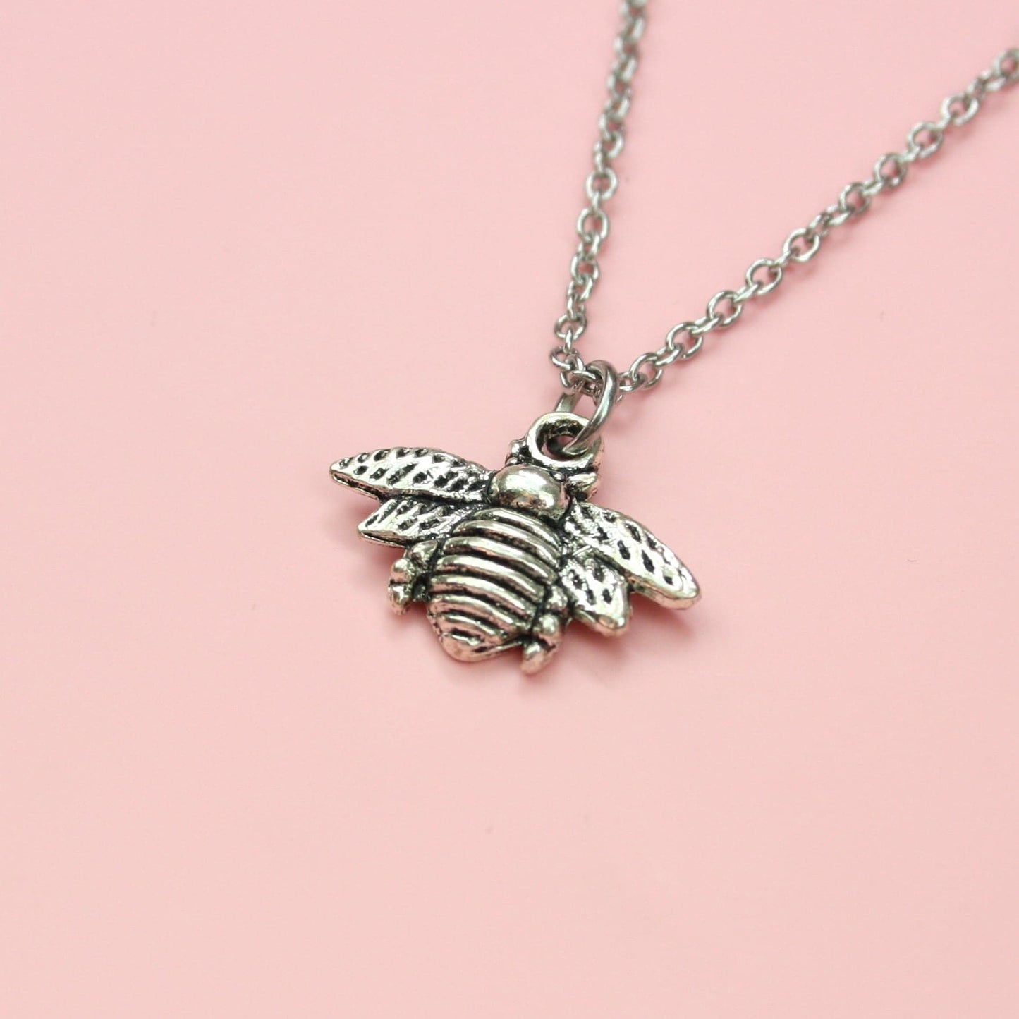 Antique Silver Bee Necklace