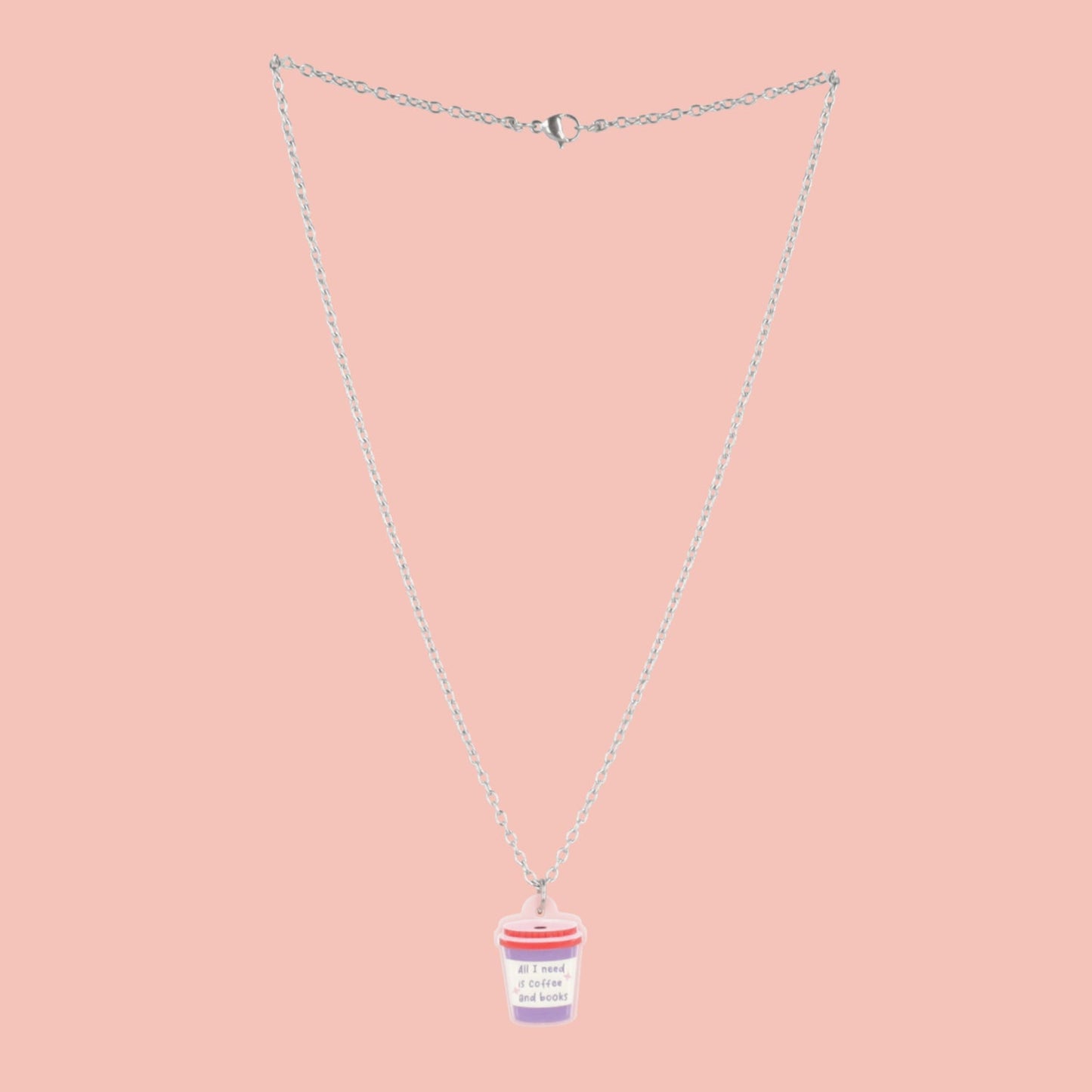 All I Need Is Coffee And Books Necklace