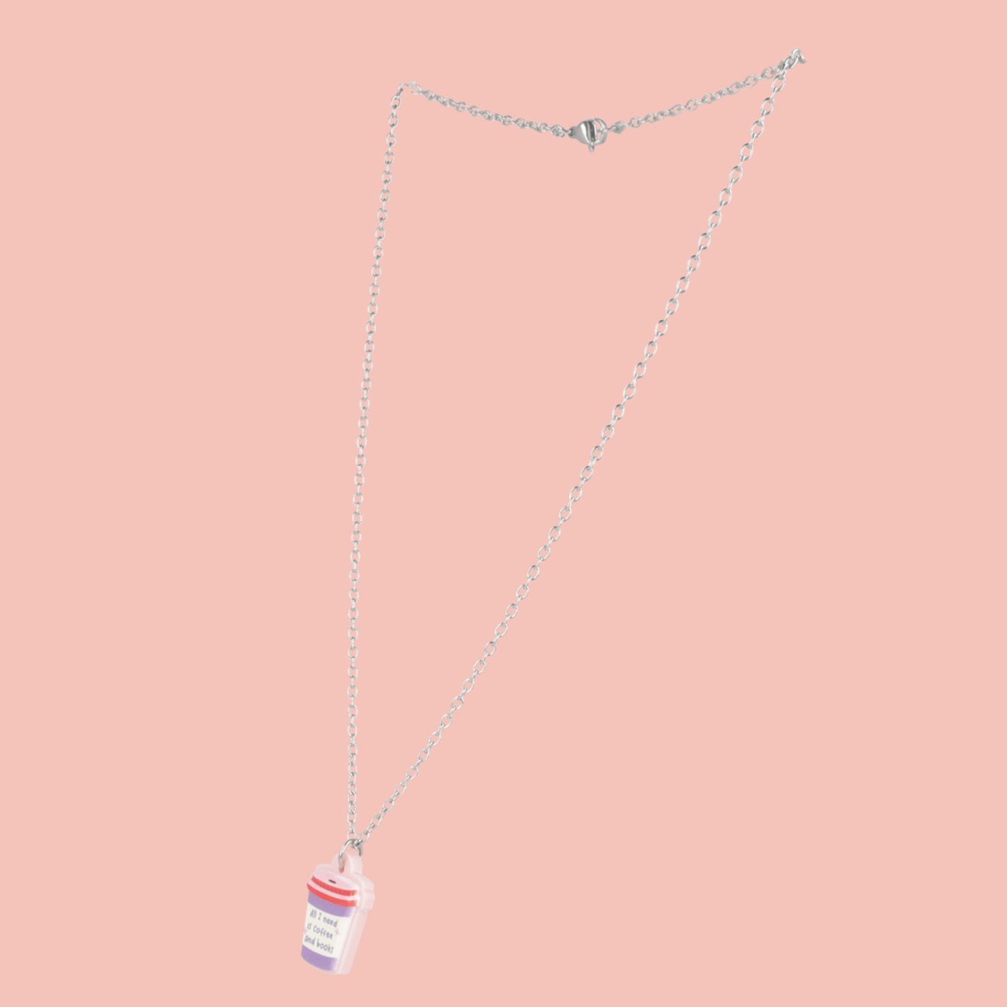 All I Need Is Coffee And Books Necklace