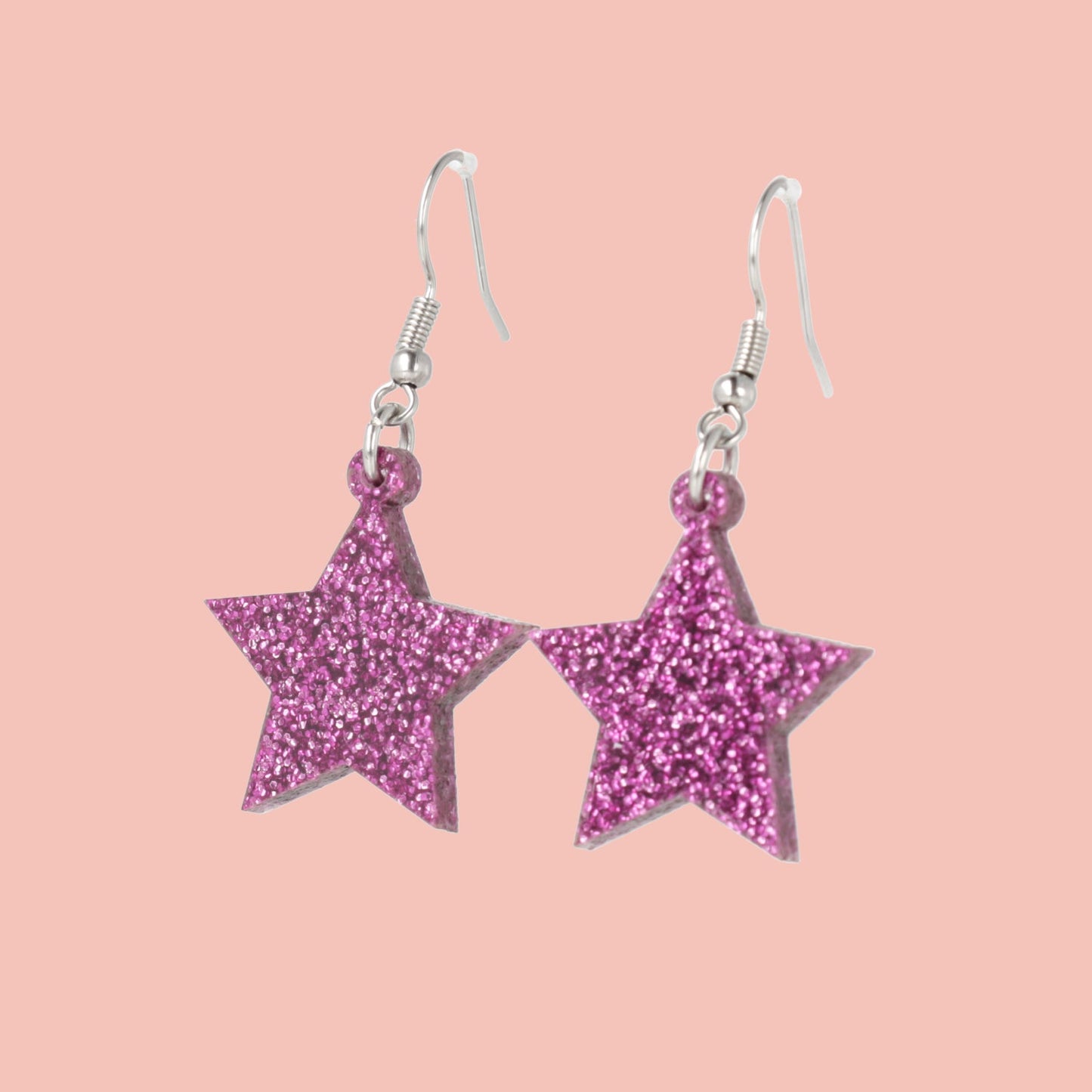 All That Glitters Purple Star Earrings