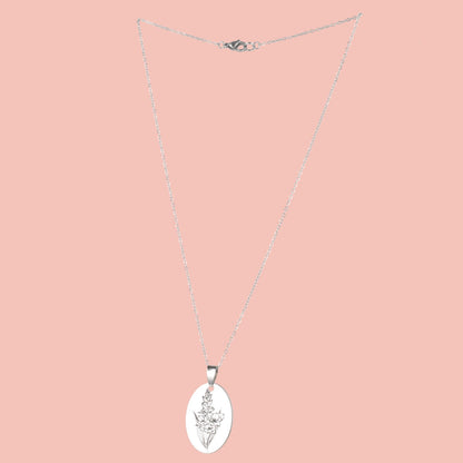 August Birth Flower Necklace - Gladiolus
