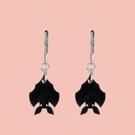 Bat Huggie Hoop Earrings