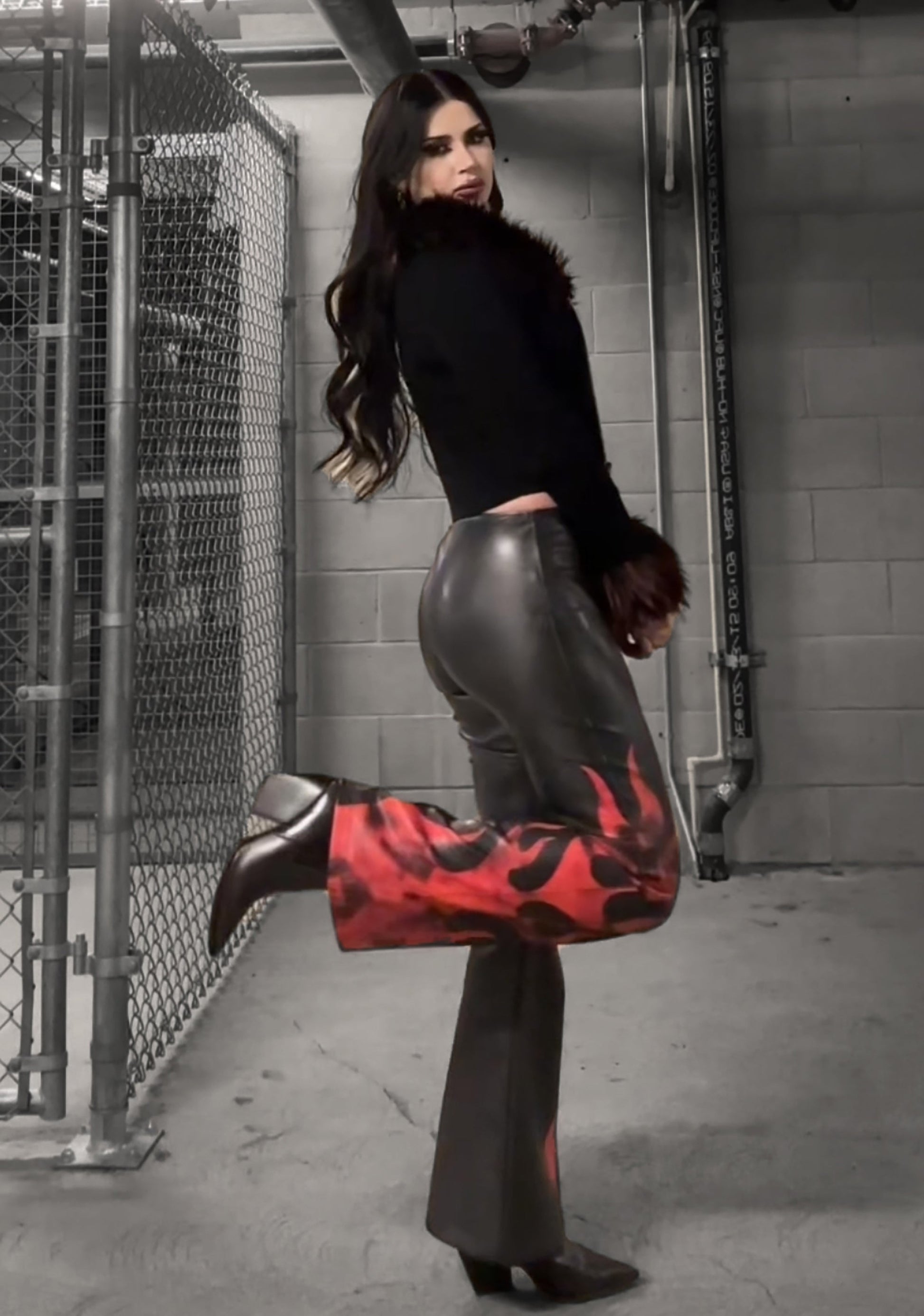 Angel Aflame Lace-Up Pants